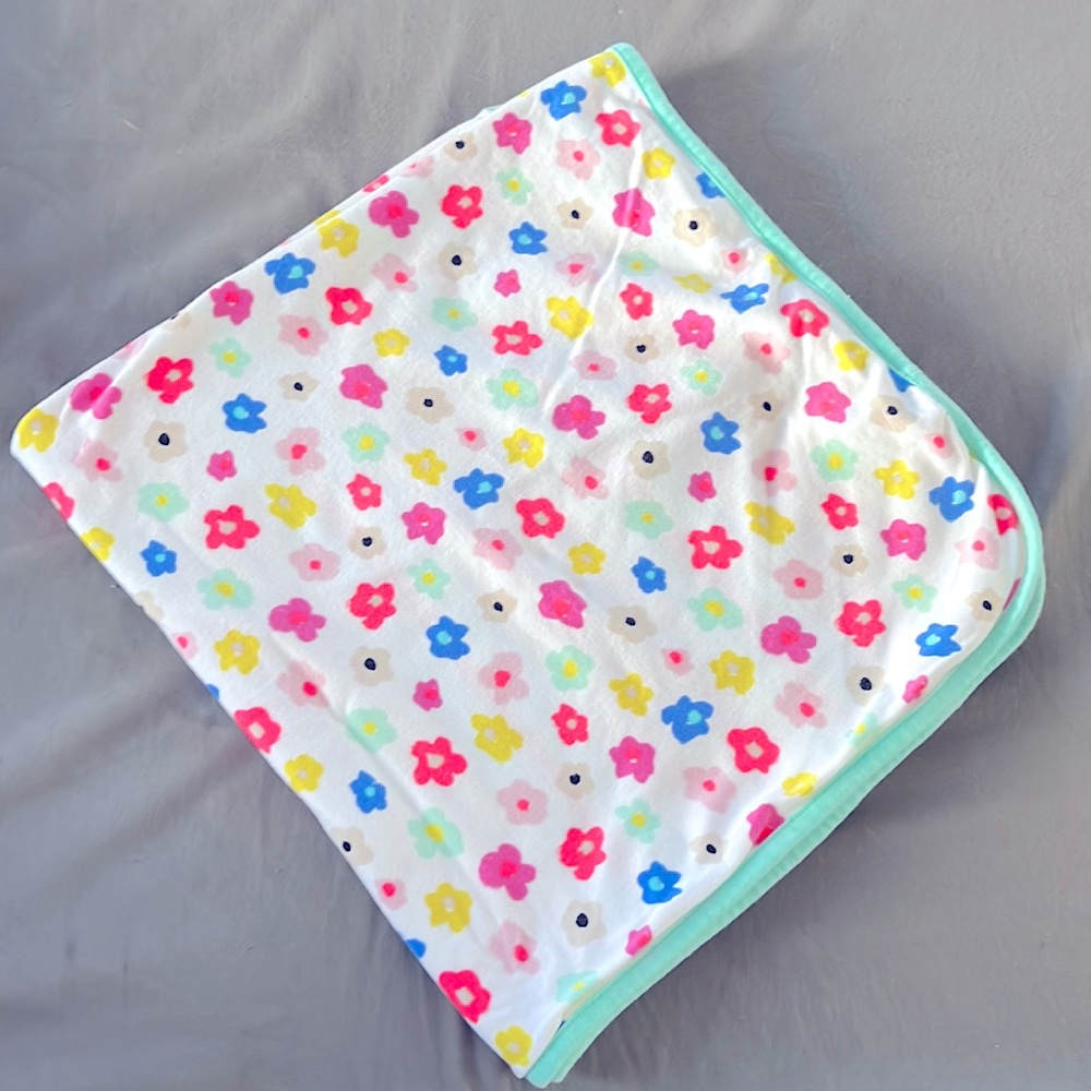 Kate Spade 2 side/ pattern Baby Blanket multicolored